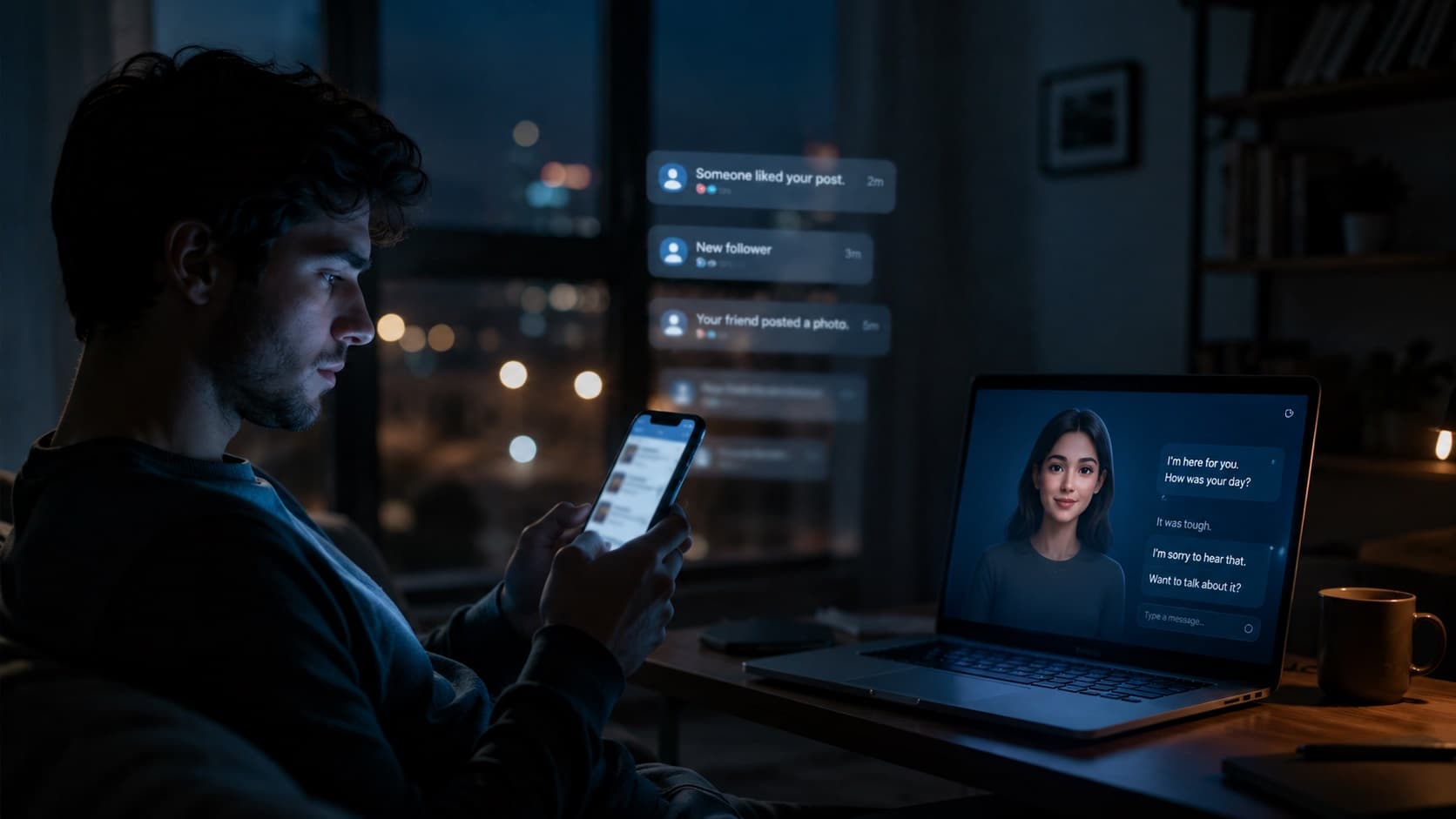 What does research say about loneliness and AI companion?